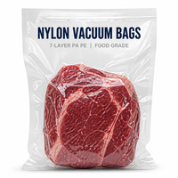 Sac sous vide multicouche en nylon de qualité alimentaire, pochette transparente brillante pour la ligne d'emballage et le portionnement en usine alimentaire