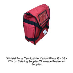 กระเป๋าส่งพิซซ่าแบบมีฉนวน 36 × 36 × 17 ซม. สูง 5 กล่องพิซซ่าสูงสุด Ø 33 ซม. Gi-Metal Btd3320 - Product Image 2