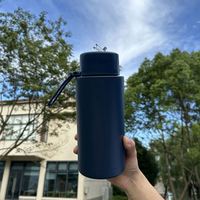 Botella de Agua Personalizada de Acero Inoxidable de 34 oz con Aislamiento al Vacío para Camping, con Tapa Abatible a Prueba de Fugas y Libre de BPA