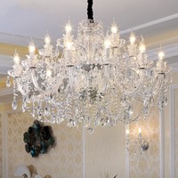Lustre en Cristal de Luxe pour Hall d'Hôtel, Suspension Élégante pour Salle de Banquet, Villa, Escalier et Éclairage de Décoration Intérieure