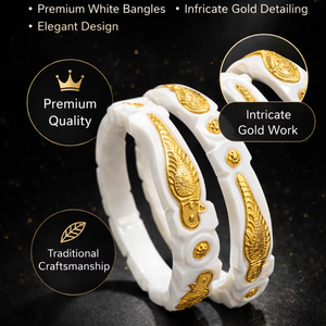 En stock – Ensemble Sakha plaqué or 24 carats, accessoires de mode, paire de bracelets traditionnels pour femmes, par des exportateurs indiens - Product Image 5