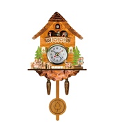 Horloge murale classique rétro en bois de Style rustique pour salon, hôtel, Restaurant