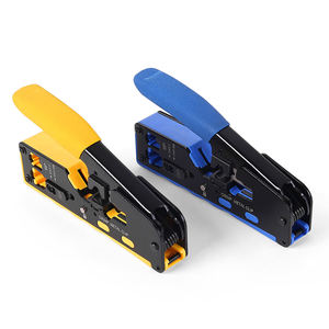 Connecteurs réseau RJ45 traversants en acier réglables Cat7/Cat6/Cat6a/Cat5e, outil de sertissage Ethernet avec poignée souple et coupe-câbles - Product Image 3