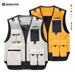 Gilets de travail multifonctionnels pour hommes, grande taille, multi-poches, gilet de sécurité pratique sans manches, veste d'extérieur pour hommes - Product Image 1