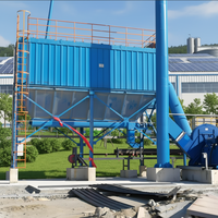 Nouveau filtre à sac industriel anti-explosion de poussière, contrôlé par PLC, automatisation, moteur 3000-700 000 m/h