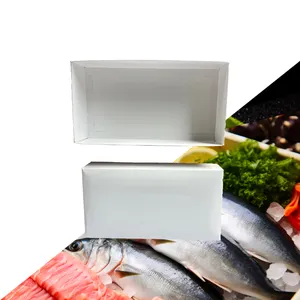 Caja de embalaje de alimentos de mariscos personalizada con ventana pieza transparente de cangrejo caja de embalaje de abulón de pepino de mar