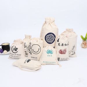 New <b>Small</b> <b>Bag</b> With Strings for <b>Small</b> Businesses Custom Organic Canvas Cotton <b>White</b> Mini Lightweight Gift <b>Bags</b> With Logo - Product Image 5