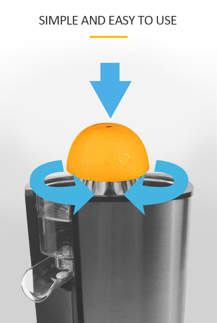 New hot selling household appliances stainless steel 160W powerful all copper motor citrus juicer