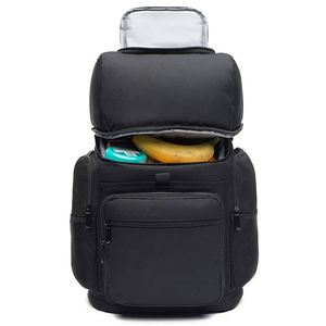 Custom Large Thermos Insulated <b>Cooler</b> <b>Backpack</b> Bag Polyester Two Compartment - Product Image 1