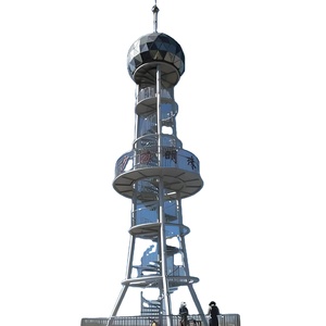 Hàn cắt lưới thép góc nền tảng du lịch tháp nóng nhúng mạ kẽm Cấu trúc ống thép nhẹ tháp quan sát - Product Image 1