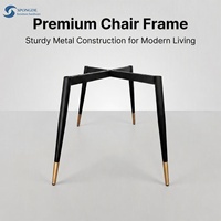 Chaise de salle à manger pivotante moderne en métal en forme de croix, avec pieds noirs et dorés, base rembourrée pour cuisine, chambre, fabrication de chaises DIY