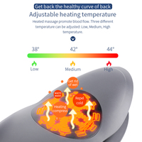 Masseur électrique professionnel pour le dos avec thérapie par lumière rouge, chauffage à 3 niveaux pour soulager la sciatique et les hernies discales, rechargeable par USB