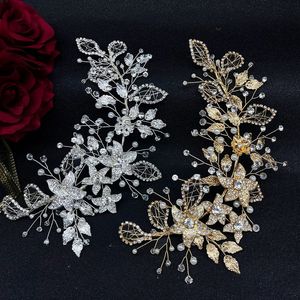 Robe de demoiselle d'honneur 3D en fil métallique pour mariage, fiançailles, soirée, robe corsage en cristal, panneaux de patch, appliques de fleurs en strass - Product Image 1