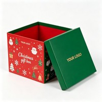 Boîte cadeau de Noël, emballage de luxe pour les fêtes, boîte avec couvercle, boîte surprise pour bonbons, célébration des fêtes, boîte cadeau pour chocolat