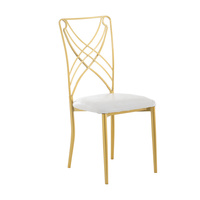 Chaises de banquet de luxe en acier inoxydable pour la location d'événements et de fêtes