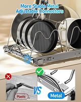 Étagère métallique coulissante multifonctionnelle réglable et extensible de 12 pouces, moderne et durable, pour ustensiles de cuisine et vaisselle