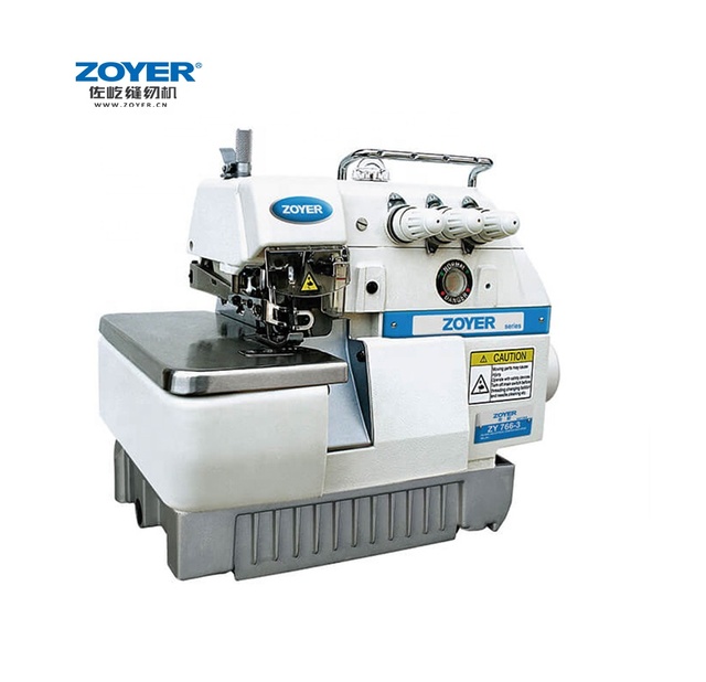 ZY766-3 ZOYER 4thread Industrial Automatic Overlock Electronic Sewing Machine White Emel Industrial Sewing Machine for Clothes