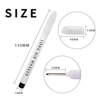 Stylo marqueur professionnel à pointe longue pour trous profonds et recharge noire, crayon mécanique de charpentier de Construction pour menuisier