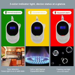 2025 Tendência Gás + CO 2 em 1 Vazamento Detector Detector De Alarme De Gás Co Acessórios De Cozinha - Product Image 4