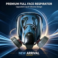 Masque respiratoire intégral de qualité professionnelle, durable, en silicone liquide, protection contre les vapeurs chimiques, compatible avec les cartouches filtrantes ABEK