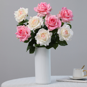 <span class=keywords><strong>Rosas</strong></span> Artificiales de Látex Realistas al Tacto, Listas para Enviar, con Tallo Individual, para Decoración de Bodas, Hogar y Jarrones - Product Image 5