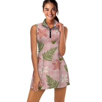 Ensembles de vêtements de golf d'été sexy en mousseline de soie à imprimé floral hawaïen de haute qualité, disponibles pour impression personnalisée à la demande.