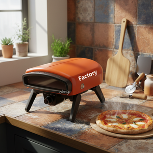 Four à pizza au gaz portable avec pierre réfractaire, machine à pizza d'extérieur pour pizzas de 14 pouces, idéal pour cuisines, maisons neuves, restaurants et jardins - Product Image 1