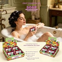 Jabón en Barra con Fragancia Natural a Frutas, 250g, Set de Regalo con 12 Aromas Florales Franceses, Limpiador, Hidratante, Espuma Abundante, OEM, ODM