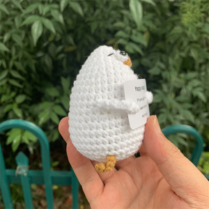 Adorno de gaviota <span class=keywords><strong>feliz</strong></span> hecho a mano al por mayor con tarjeta de mensaje positivo, regalo para aliviar el estrés para cualquier ocasión - Product Image 4