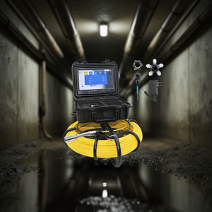 D0100HAM58G อุปกรณ์ตรวจสอบท่อระบายน้ำแบบวิดีโอ 100 ม. จอ LCD ขนาด 9 นิ้ว อุปกรณ์เสริมสำหรับการเฝ้าระวังแบบกันน้ำ - Product Image 2