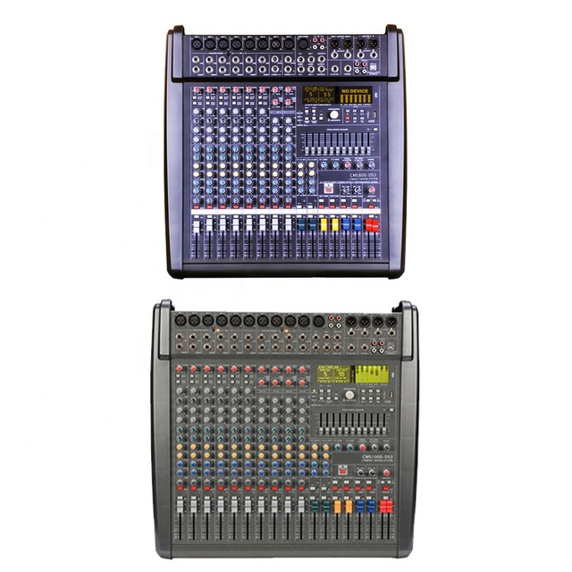 CMS1000-DS3 Professional 10-Channel Passive Audio Mixer Metal Dual Display Console Equipment for Stages