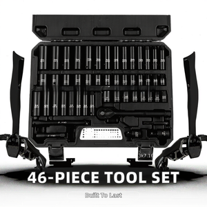 50-Piece 1/4-Inch Drive Socket Ratchet Wrench <b>Set</b> Metric Bit Hand <b>Tools</b> Hard Case OEM Auto Repair <b>Garden</b> 50pcs 50- - Product Image 2