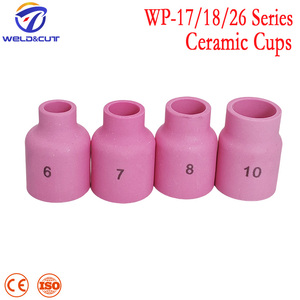 Buse à lentille de gaz TIG 54N16SW # 6 3/8 pouces 9,5 mm en alumine refroidie au gaz <span class=keywords><strong>pour</strong></span> torche WP-17 18 26, 10 pièces - Product Image 1