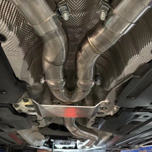 CSZ en stock, tube intermédiaire simple de 3,5'' pour BMW M3 F80 M4 F82 3.0T S55, tube intermédiaire avec support, tube d'échappement en acier inoxydable - Product Image 2