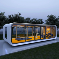 Clinique mobile préfabriquée portable résistante aux intempéries, boutique commerciale éphémère, kiosque d'information, maison modulaire en forme de cabane Apple