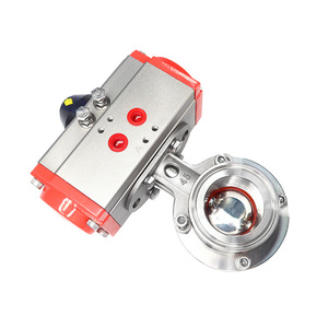 304 316 RVS (roestvrij staal) snelkoppeling vlinderklep met pneumatische aandrijving voor pijpleidingen - Product Image 4