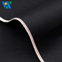 Rollos de tela vaquera selvedge de 12.7 oz, estilo sarga de alta resistencia, tela vaquera de alta calidad para jeans y chaquetas, cara negra, reverso negro.