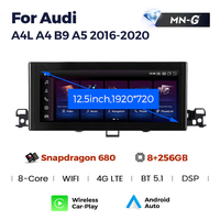 Autoradio stéréo avec écran tactile Android MEKEDE Qualcomm 680, lecteur vidéo, DVR automatique, caméra arrière 4G pour Audi A4L A4 B9 A5 2016-2020