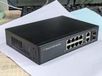 Commutateur PoE intelligent IA 2026 à succès avec 8GE+2GE+1 SFP pour réseaux, alimentation AP sans fil, 2 ports Uplink 100M, commutateur PoE industriel IA