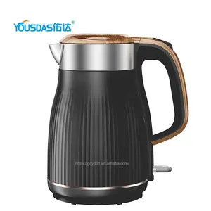 New Design Wood Grain Electric Kettle 1.8L Double Layer Water Kettle Home Appliances for Kitchen