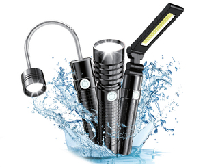 Biểu tượng tùy chỉnh nhôm T6 COB sạc đôi mặt LED Torch đuôi nam châm mạnh mẽ Led đèn pin - Product Image 4