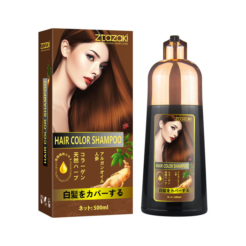 Ztazaki Japan Herbal Hair Color Shampoo Natural Black & Brown