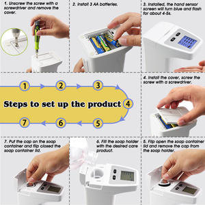 Nouvelle tendance capteur infrarouge intelligent 350ml vente en gros <span class=keywords><strong>distributeur</strong></span> automatique de <span class=keywords><strong>savon</strong></span> liquide <span class=keywords><strong>mural</strong></span> multifonction <span class=keywords><strong>sans</strong></span> <span class=keywords><strong>contact</strong></span> - Product Image 4