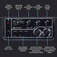 Amplificateur de guitare électrique professionnel 15W léger en métal avec 8 effets numériques et entrée AUX – Vente en gros