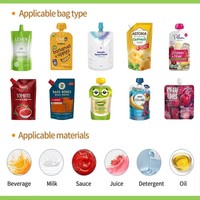 Machine de remplissage et de bouchage automatique à 6 têtes pour sachets Doypack préformés, haute vitesse, pour liquides, aliments et boissons