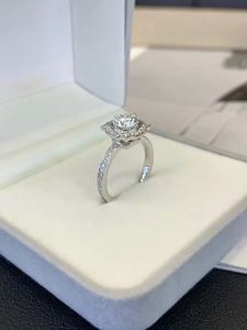 14k 0.5CT Fine Jewelry Moissanite Stone <b>Rings</b> <b>Men</b> Women Round Diamond Wedding <b>Rings</b> - Product Image 4