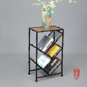 Bamboo Bookshelf Ming Style Lacquer Storage Rack Chinese Design Floor Standing <b>Bookcase</b> - Product Image 1