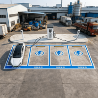 Stations de recharge intelligentes YG 100 kW avec système PLC pour la gestion de la recharge de véhicules électriques dans les parkings commerciaux