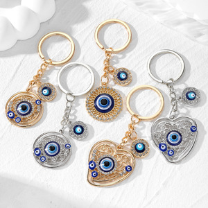 Fashion Alloy Keychains Hand Hearts Evil Eyes Religious <b>Key</b> <b>Rings</b> Elephant for Women <b>Men</b> Friendship Gift Handbag Decorations - Product Image 1