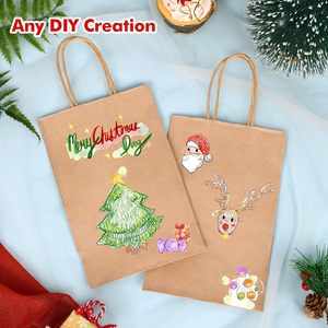 Recyclable Brown Custom Food Grade UV Printed Flexiloop Handle <b>Biodegradable</b> Kraft <b>Paper</b> Food Bag - Product Image 6
